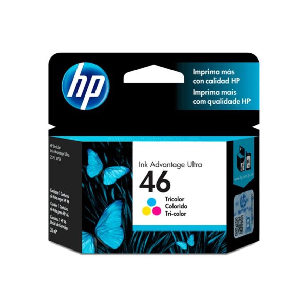 CZ638AL - CARTUCHO HP TRICOLOR 46 HP DESKJET ULTRA INK ADVANTAGE 2529, 4729 750 pag,